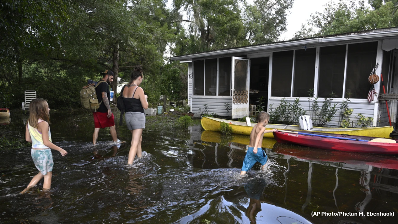 flooded home after hurricane helene aftermath